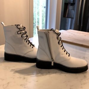 Michael Kors white leather booties…. Brand new … never worn…size 8.5